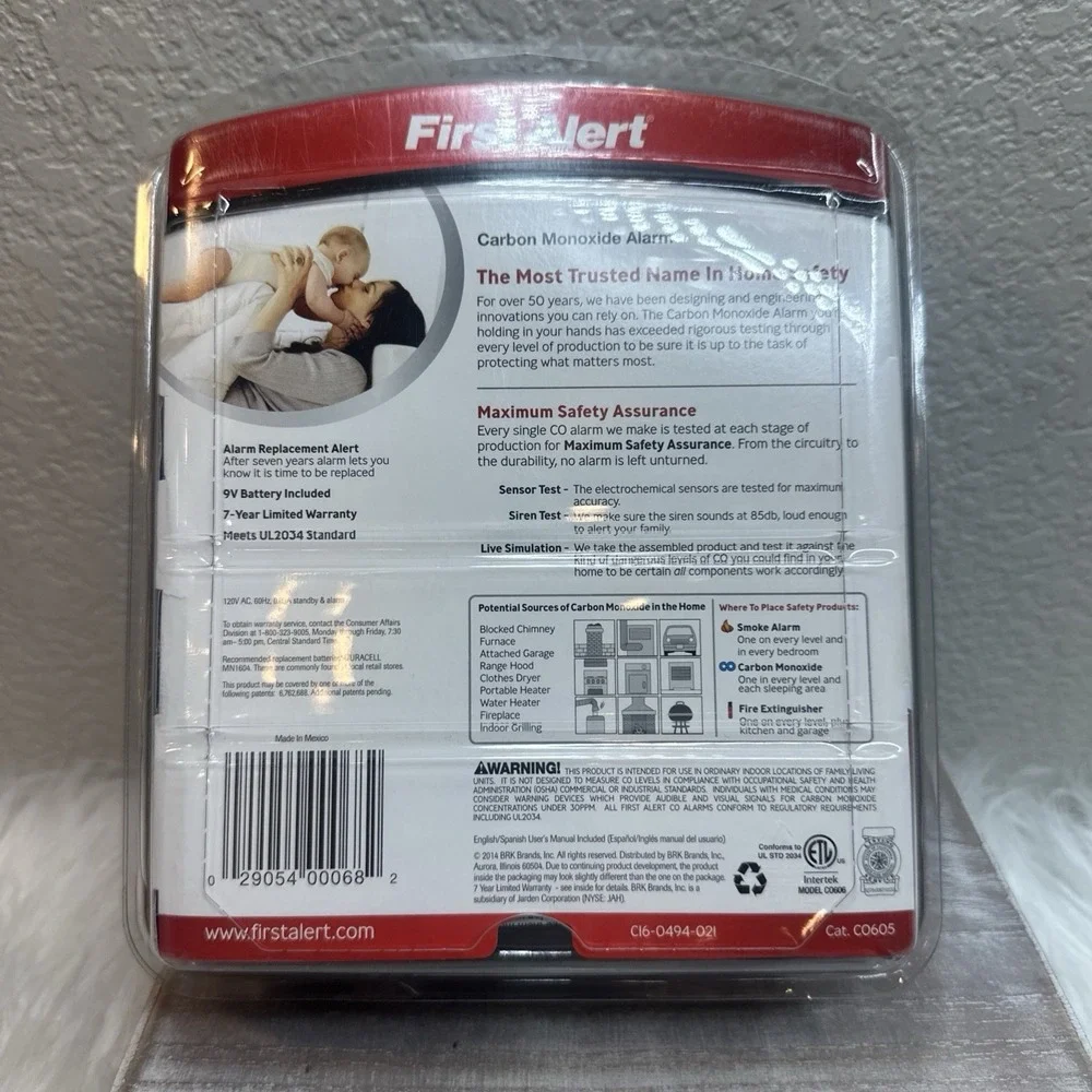 $15 🌙 First Alert CO605 Carbon Monoxide Plug-In Alarm with Battery ( NICE )